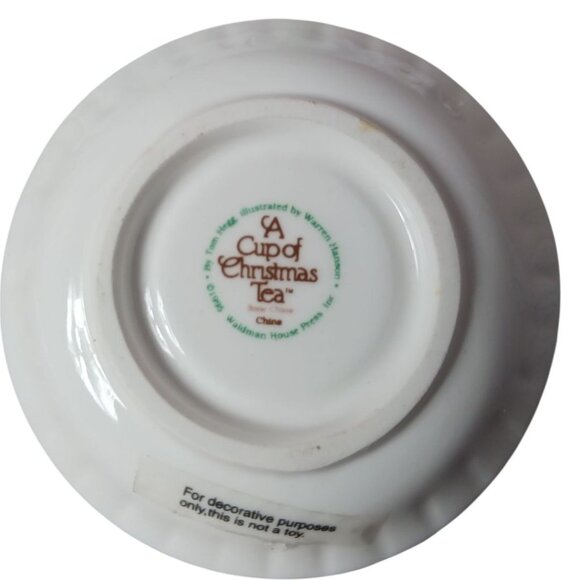 Waldman House Press A Cup Of Christmas Tea Hanging Ornament Fine Bone China Hol - Picture 6 of 7